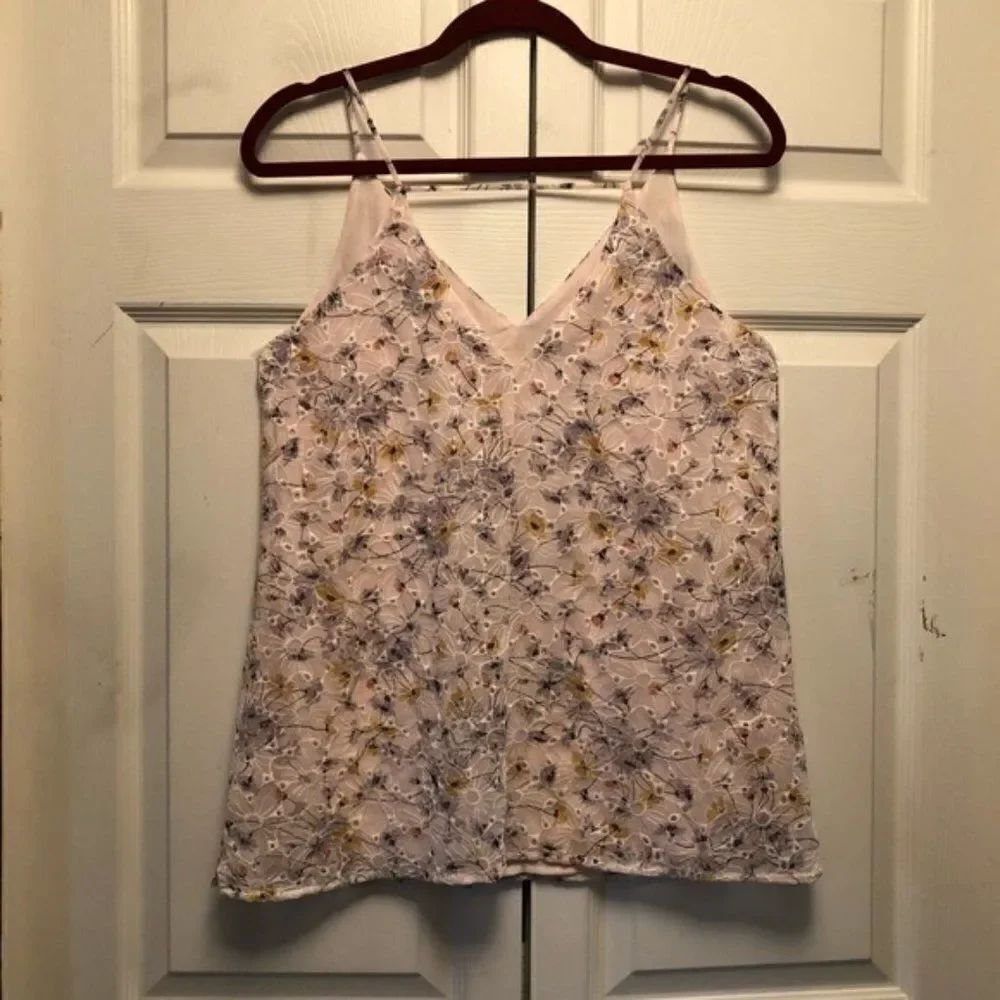 LOFT Eyelet Floral Embroidered Top